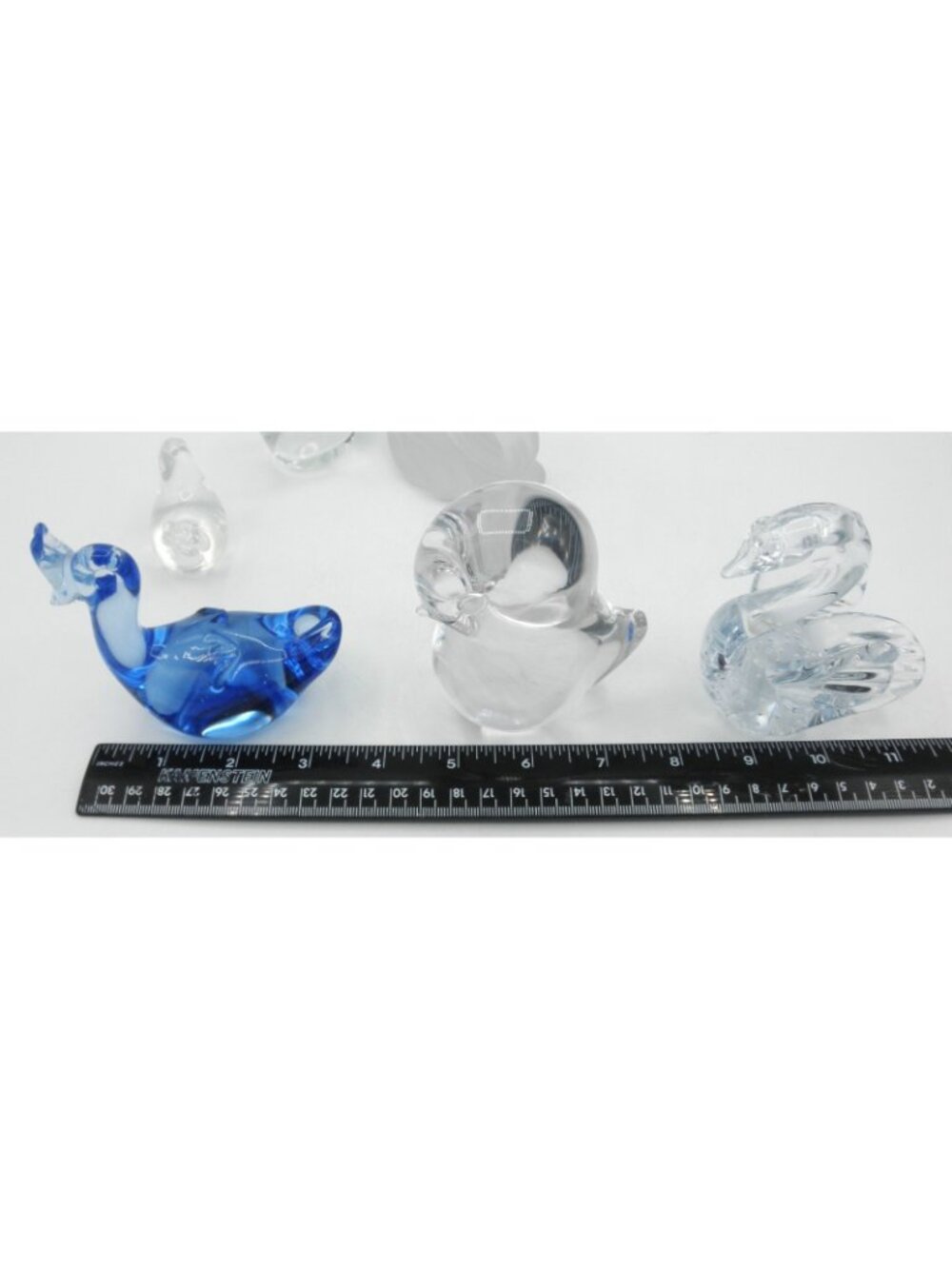 Vintage Art Glass Bird Lovers Lot of 6 Bird Duck Swan Chick Figurine Paperweight - Picture 8 of 10